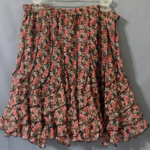 Floral skirt with ruffle design